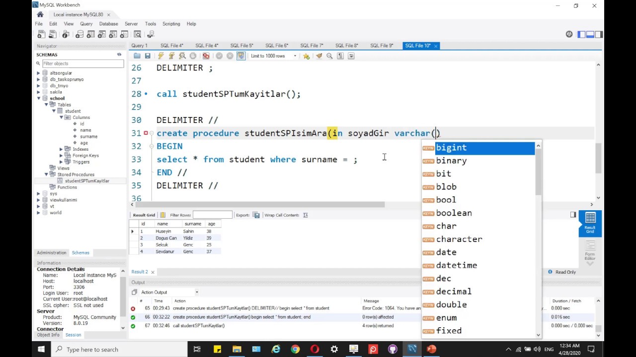 Veritabanı II - Stored Procedure Kullanımı