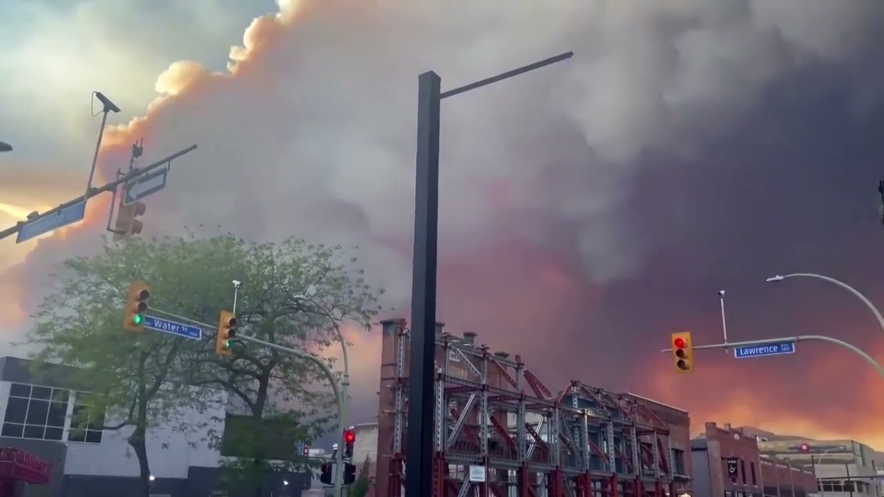 Wildfire flames surround Kelowna in British Columbia