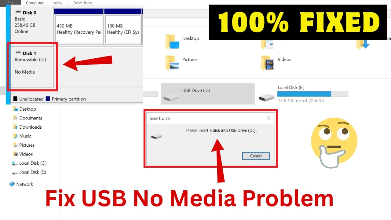 Simple Trick to INSTANTLY Fix USB Drive No Media Problem