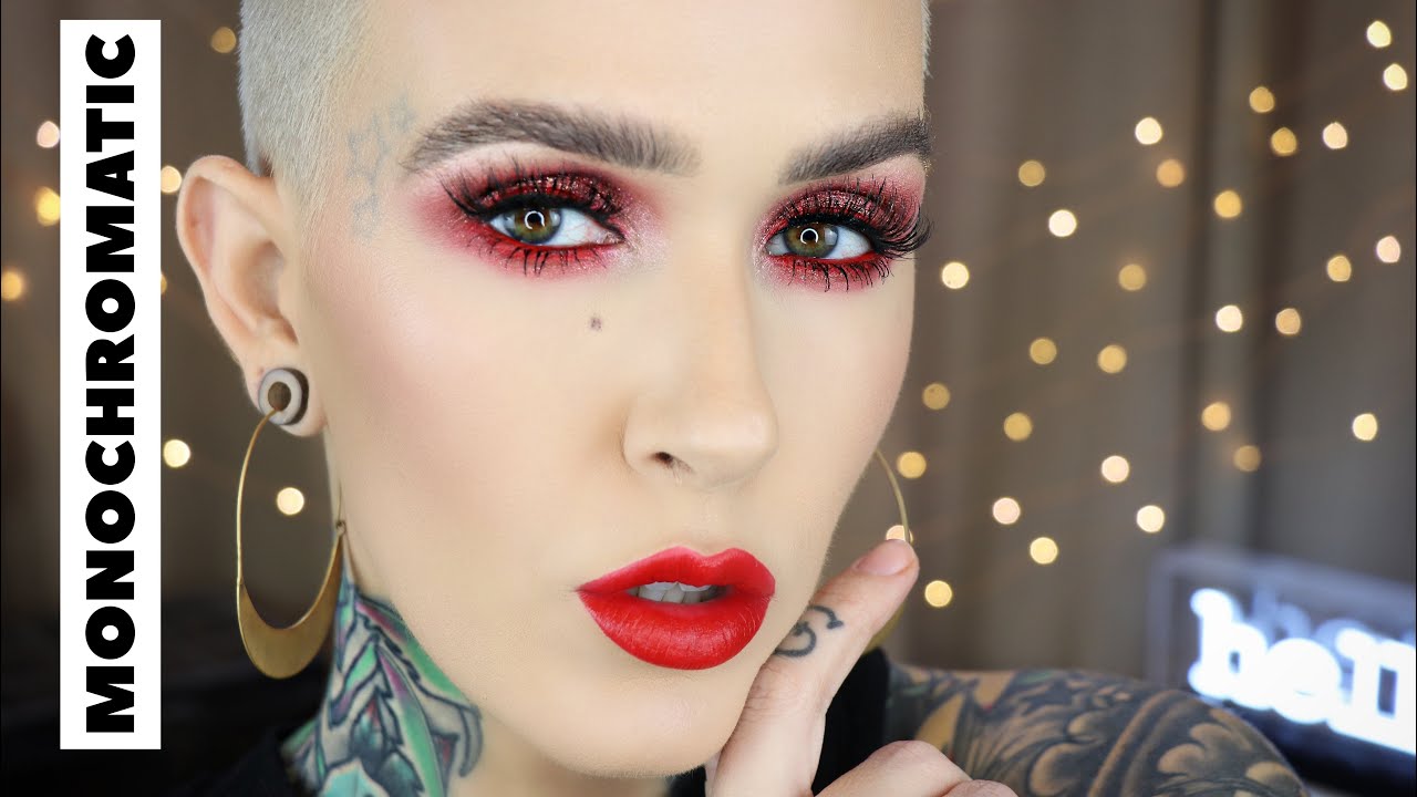 Ruby Woo Inspired Monochromatic Makeup Look