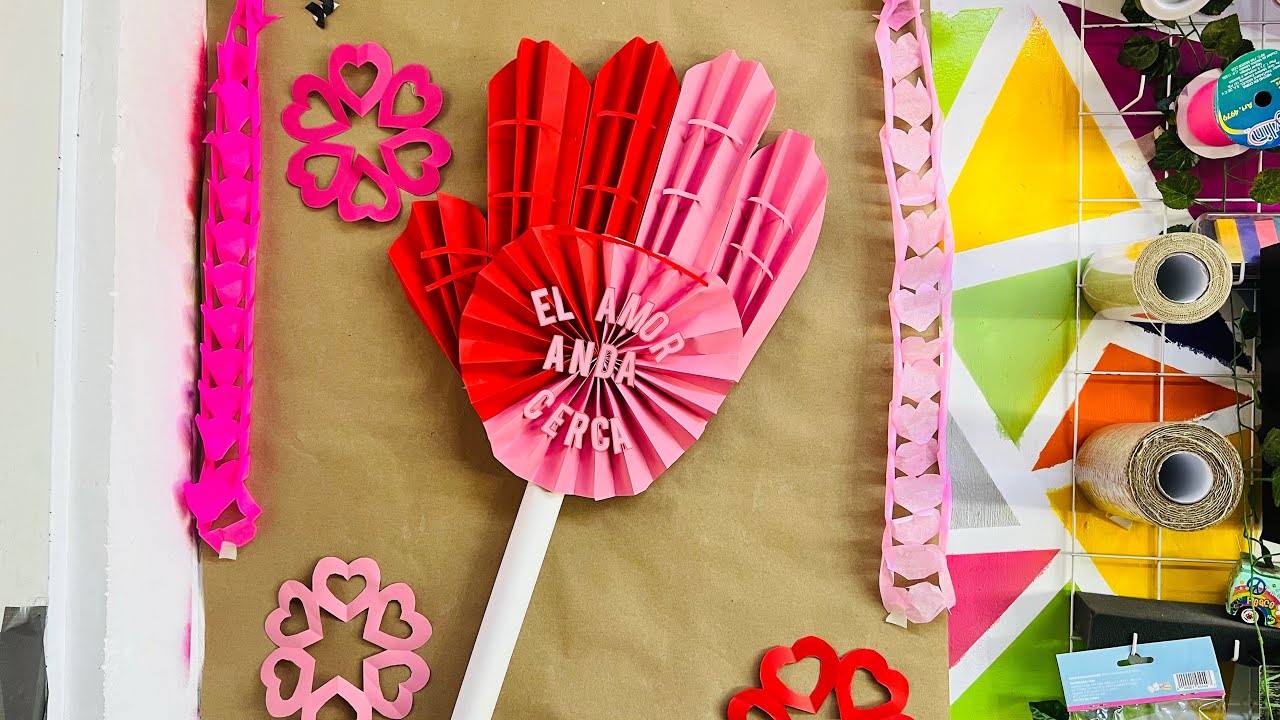Rosetón/Roseta de Manita de La Suerte Paleta Gigante 🍭 #decoracion #sanvalentin