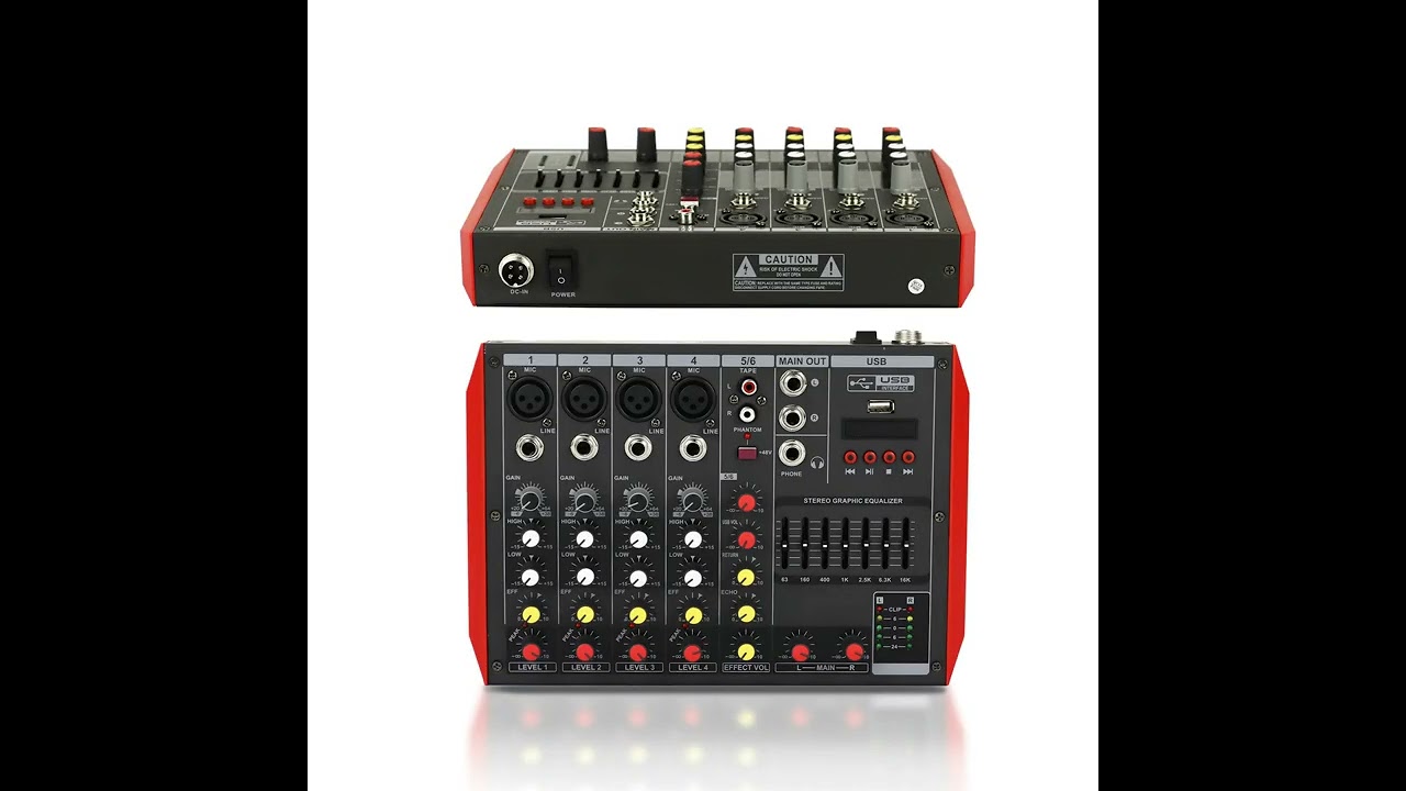 Dj Sound Mixer 6 Channel: Recording & Bluetooth Features for Stage Performances