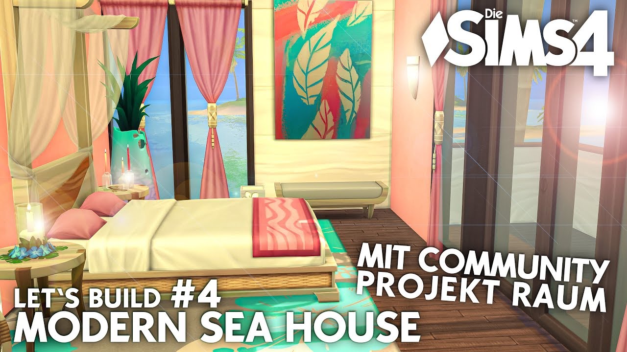 Modern Sea House #4  🌊 Die Sims 4 Inselleben Haus bauen | Grundriss (deutsch)
