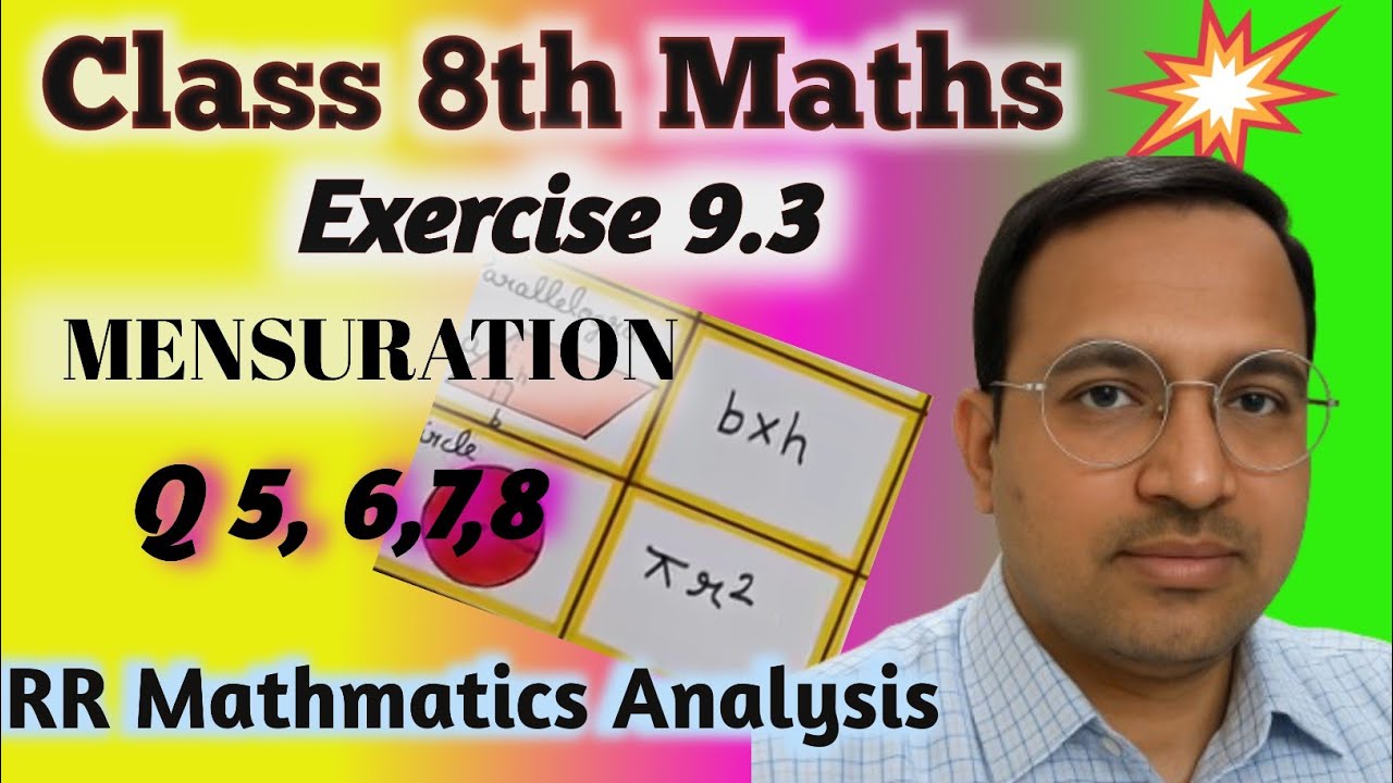 Class 8th maths l Exercise 9.3 l Chapter 9 l Mensuration
