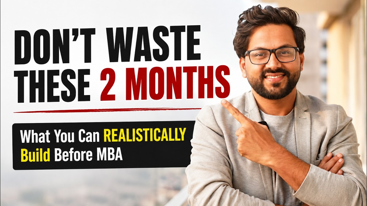 Before Your MBA Starts, Build These Skills | MBA Litmus | Sudhanshu Sir