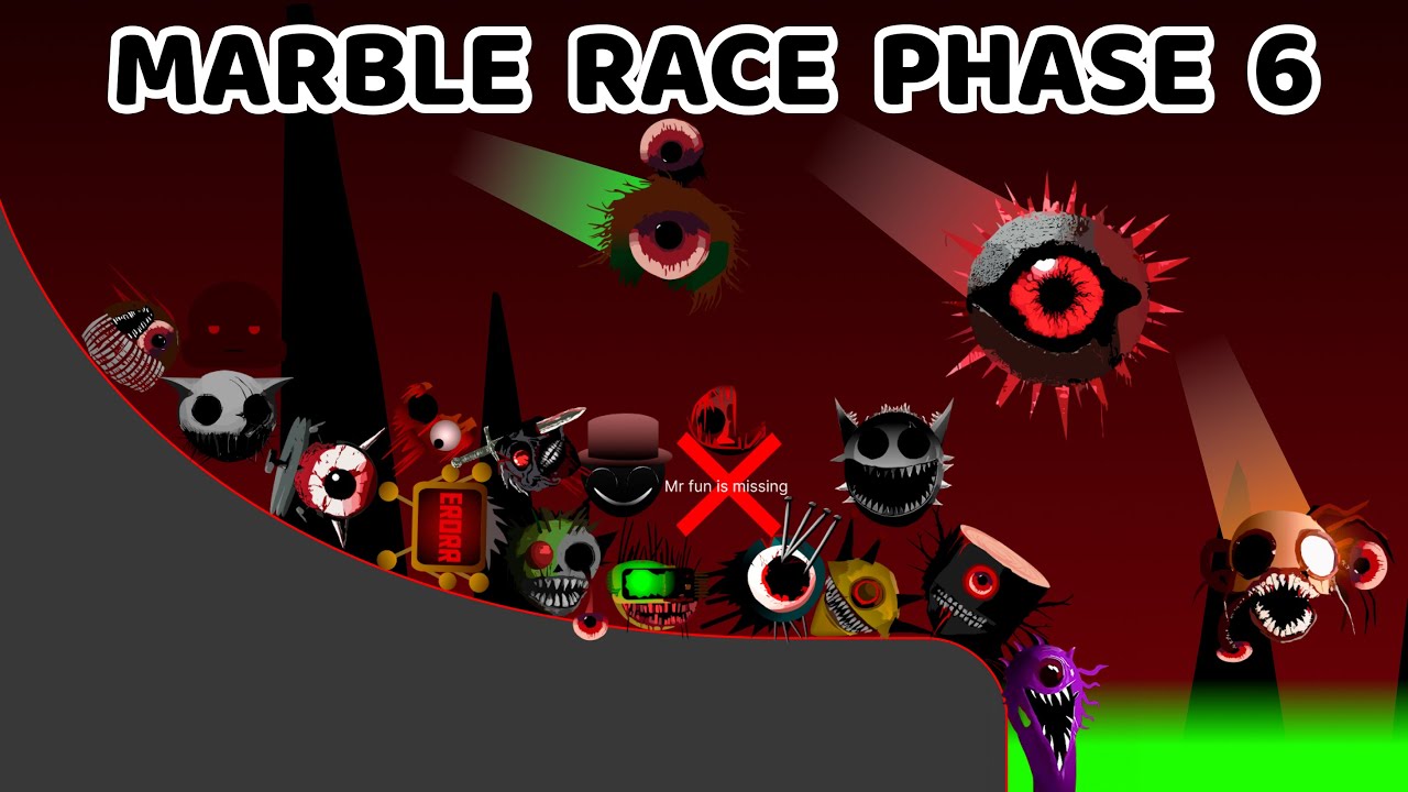 Incredibox Sprunki Marble Race In Algodoo — Who Will Win? New Phase 6