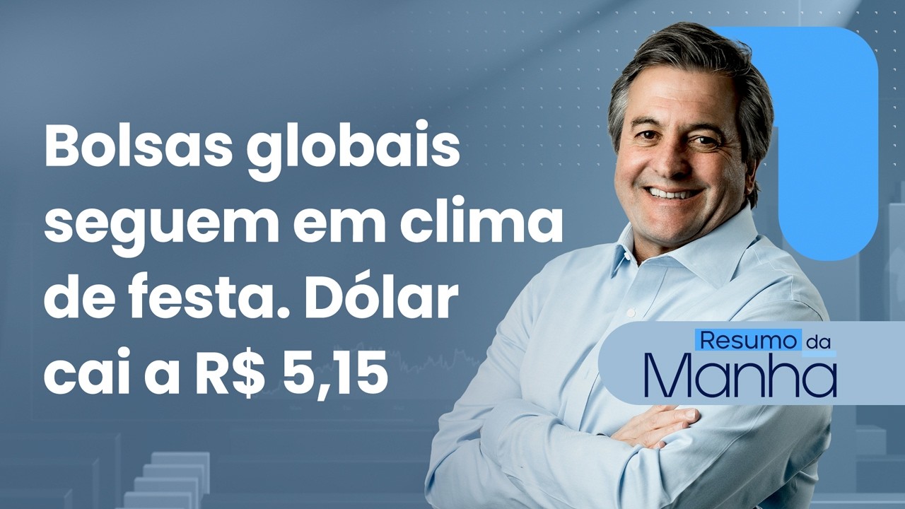 🔴 01/04/26 Bolsas globais seguem em clima de festa | D&oacute;lar cai a R$ 5,15 | Resumo da manh&atilde;
