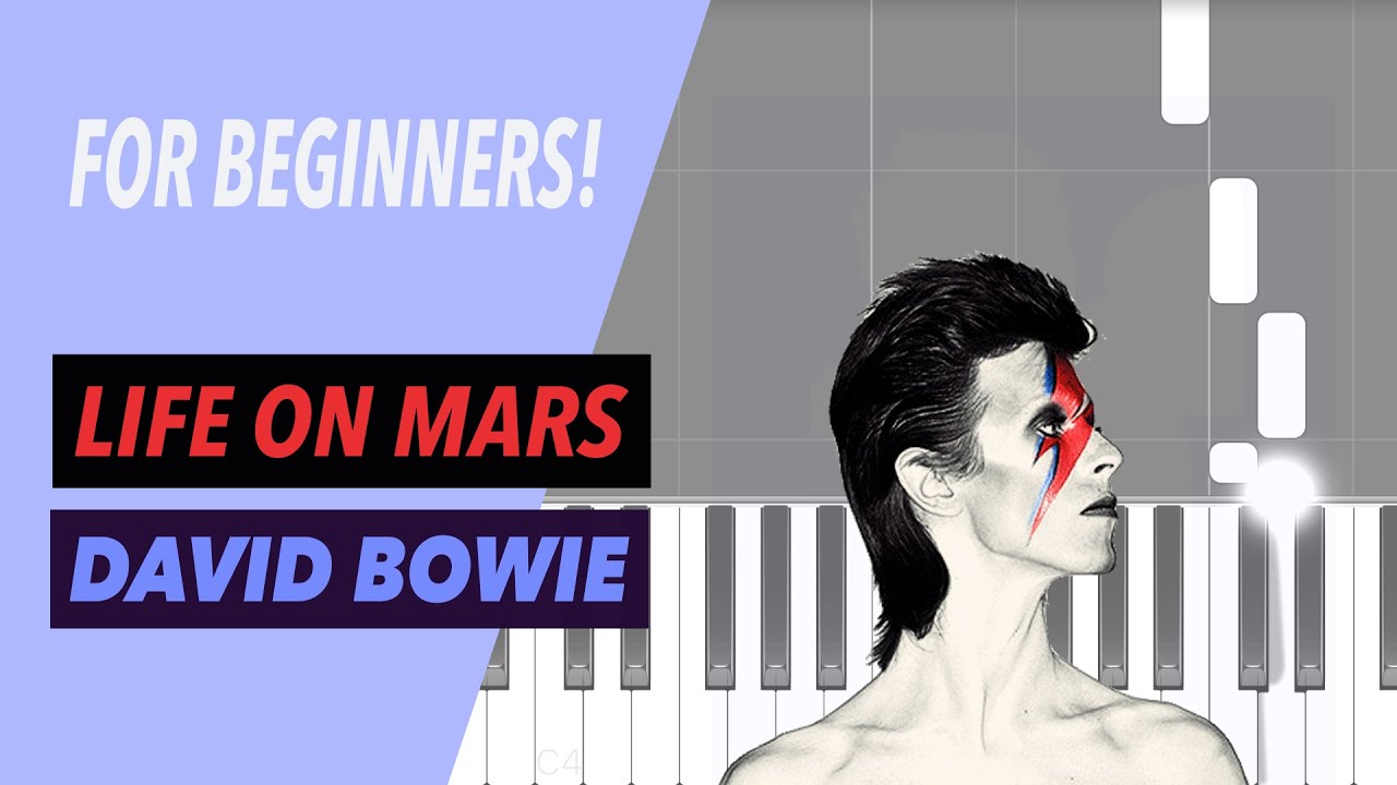 EASY PIANO TUTORIAL - Life on Mars - David Bowie (BEGINNER) (MIDI & piano sheets)