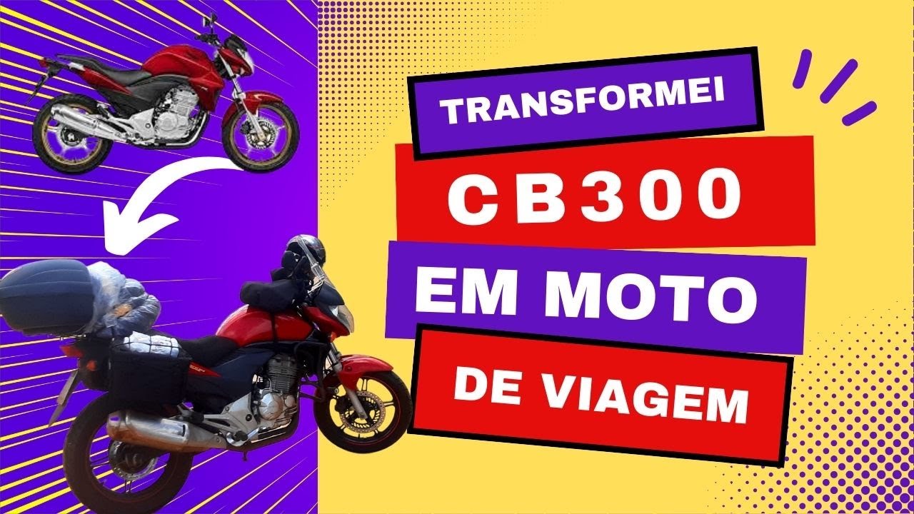 Transformei minha CB300 em moto de viagem. Passeio de moto.