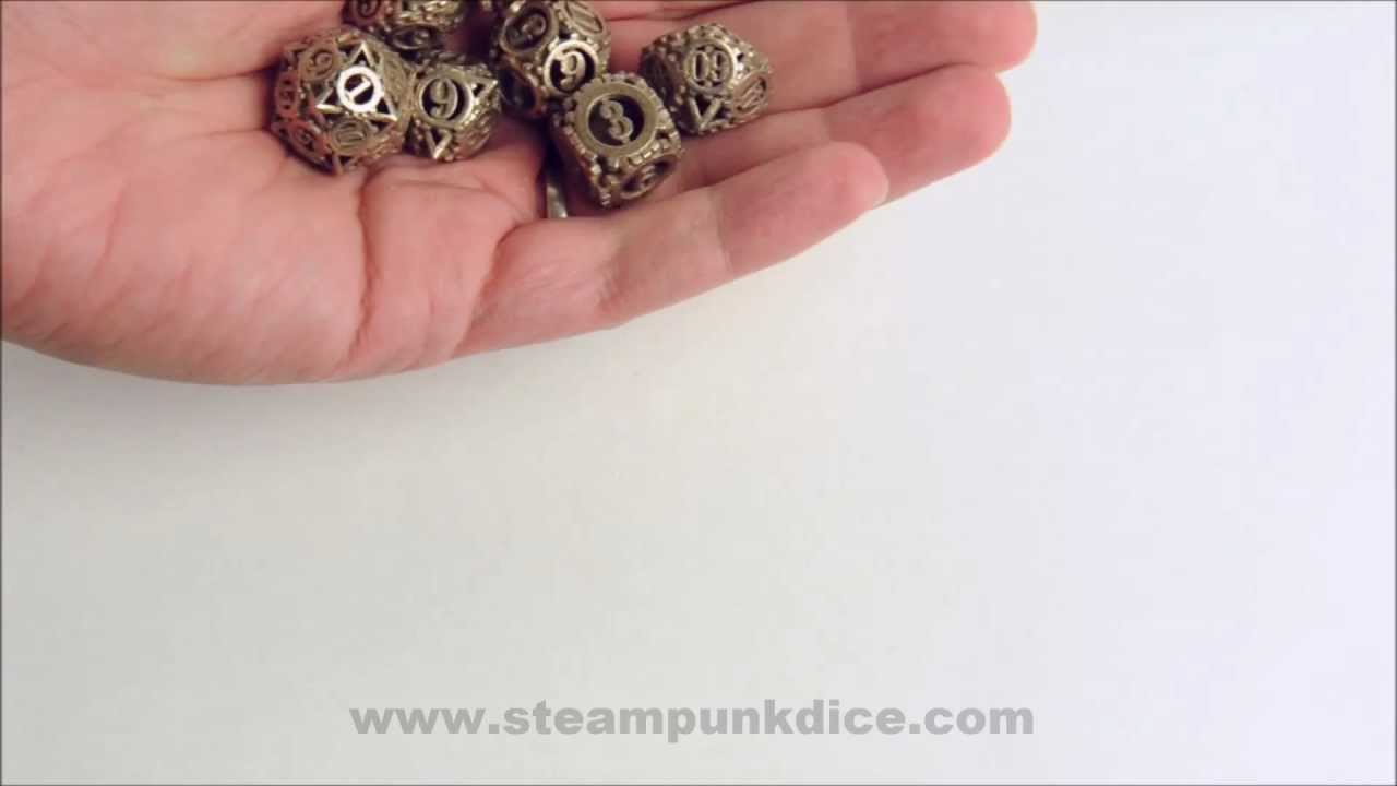 Steampunk Gear Dice Set