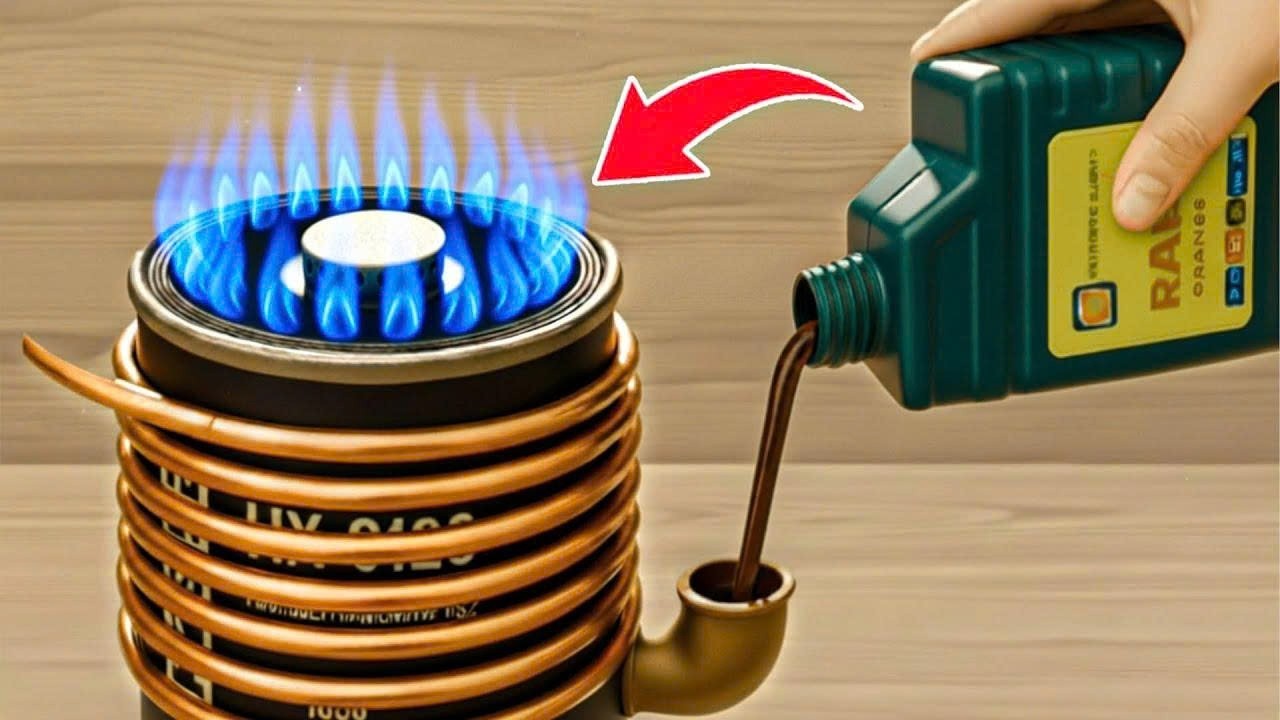 Лучшая печь на отработанном масле «3 в 1»! Готовит еду, обогревает дом и нагревает воду БЕСПЛАТНО