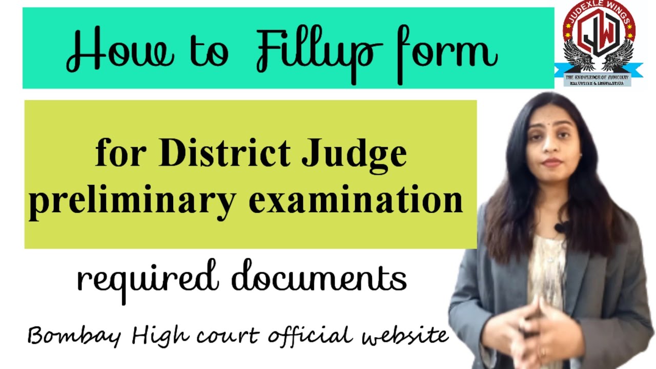 How to Fillup form for District Judge preliminary examination Bombay High court official website