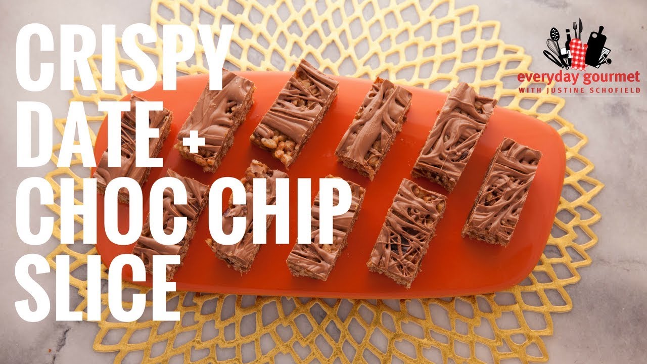 Crispy Date and Choc Chip Slice | Everyday Gourmet S6 E5