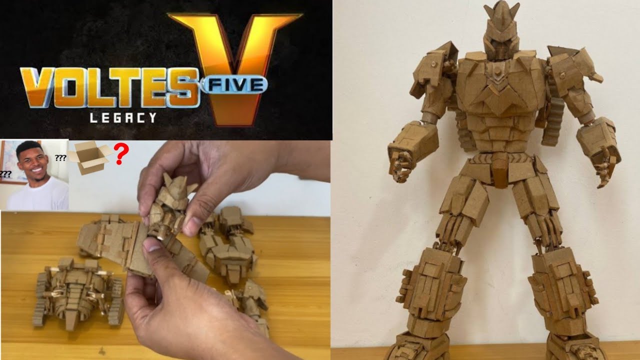 Voltes V legacy made from CARDBOARD (Volt-in and Volt-out version)
