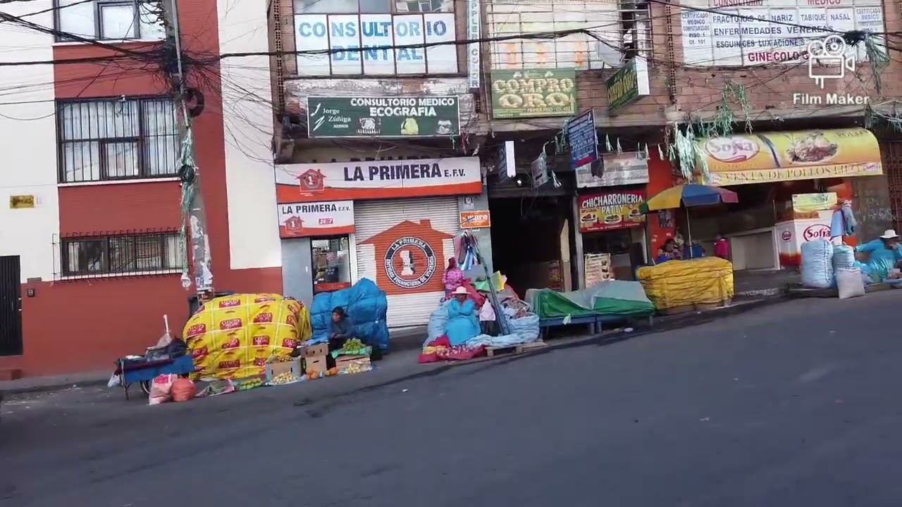 Walking in La Paz City  Bolivia Country