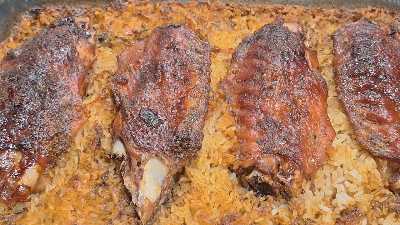 ЗАПЕЧЕННЫЕ КРЫЛЫШКИ ИНДЕЙКИ С РИСОМ!!