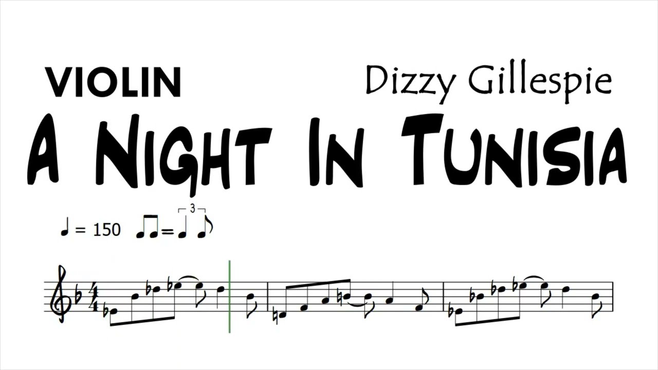A Night In Tunisia Violin Sheet Music Backing Track Play Along Partitura