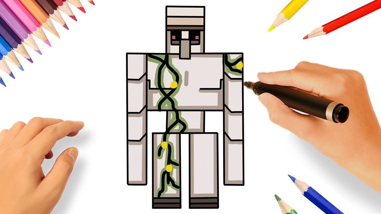 HOW TO DRAW IRON GOLEM | MINECRAFT