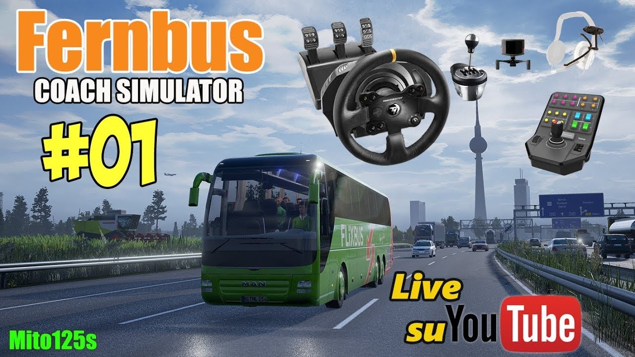 🔴 Fernbus Coach Simulator #01 - Autobus di linea - Tx + Side Panel + TrackIr 5