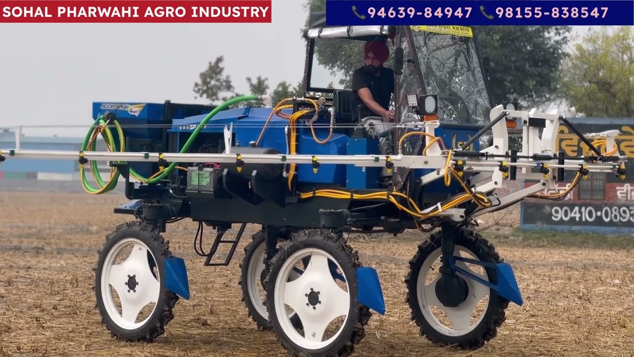Boom sprayer machine 4x4