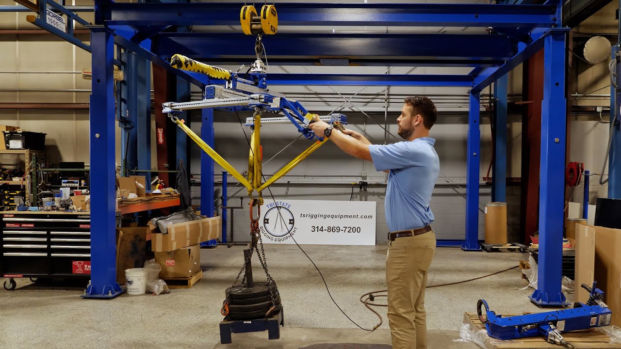 Adjustable Four-Point Spreader Bar with Pneumatic Center of Gravity Shift