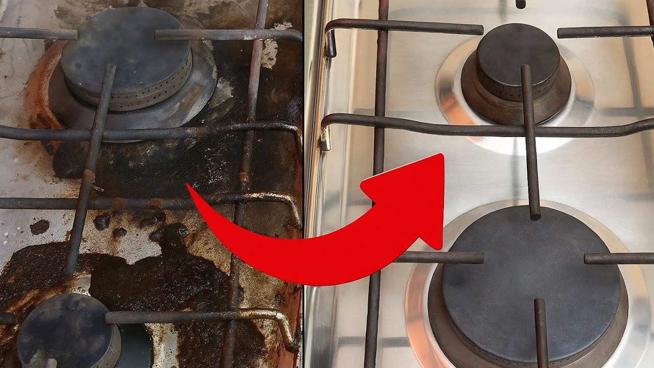 How to Clean a Dirty Gas Stove Easily at Home | Simple Cleaning Hacks