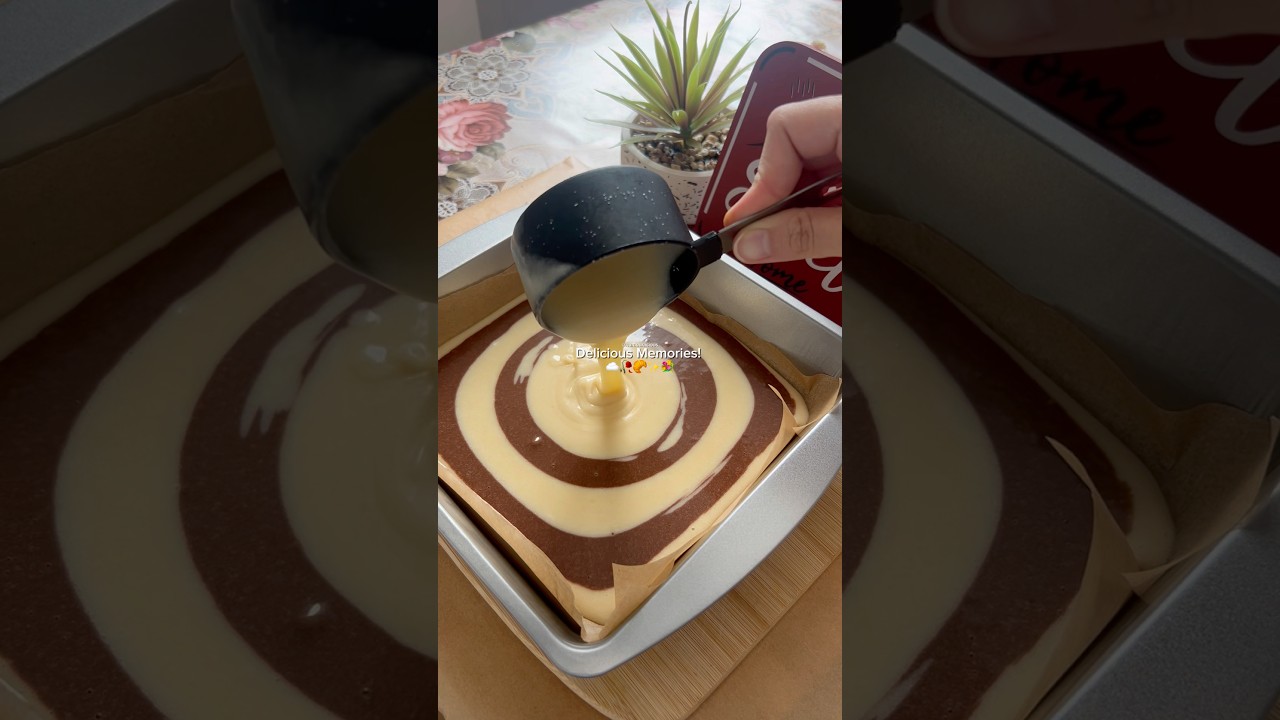 Yummiest Marble Cake! #shorts #cooking #food #fyp #youtubeshorts #youtube #asmr #recipe #viral