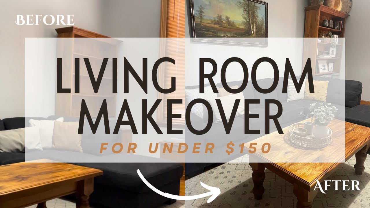 Living Room Makeover on a $150 Budget !! THRIFTED | MARKETPLACE | GARAGE SALE finds
