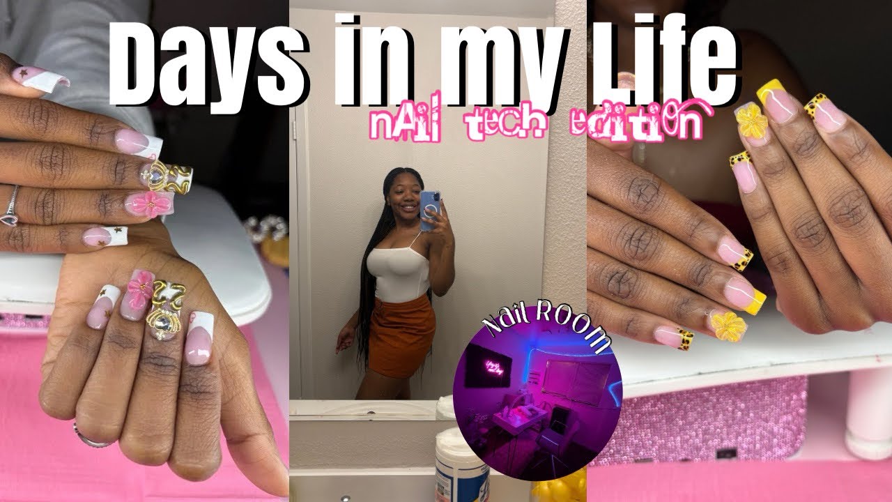 NAIL TECH DIARIES EP 3 | 2 Clients  + Nail room set up + More ..