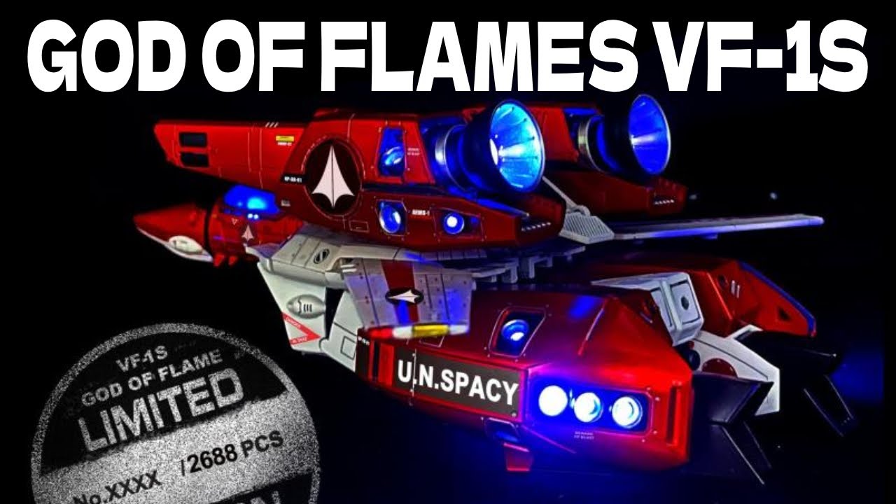 Macross VF-1S God of Flame with Fast Pack Armor Limited Edition