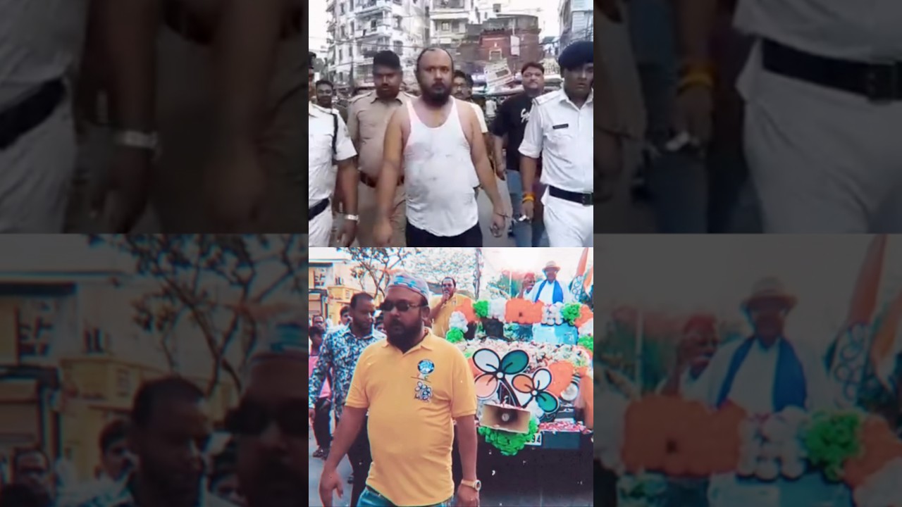 TMC leader Shahim Ahmed Arrested From Delhi And Marched Half-Naked In Streets Of Kolkata By BJP