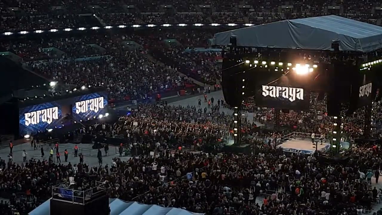 Saraya's Entrance at AEW All in London Wembley Stadium