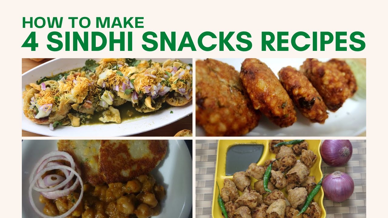 4 Sindhi Snacks Recipes In Sindhi (With Subs) | Ulhasnagar Sindhi Street Food Recipes |