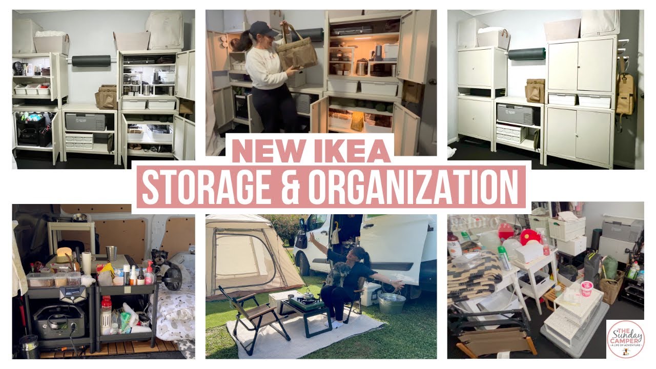 CAMPING GEAR STORAGE & ORGANIZATION TIPS WITH NEW IKEA KOLBJORN CABINETS || THE SUNDAY CAMPER