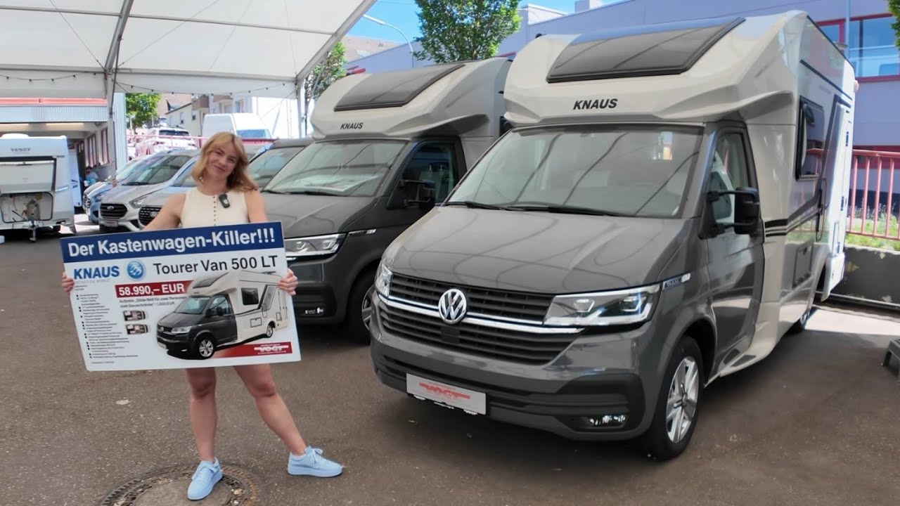 -32.509 € fabrikneues WOHNMOBIL KASTENWAGEN KILLER VW T6.1 Knaus Tourer Van 500 LT AUTOMATIK VOLL