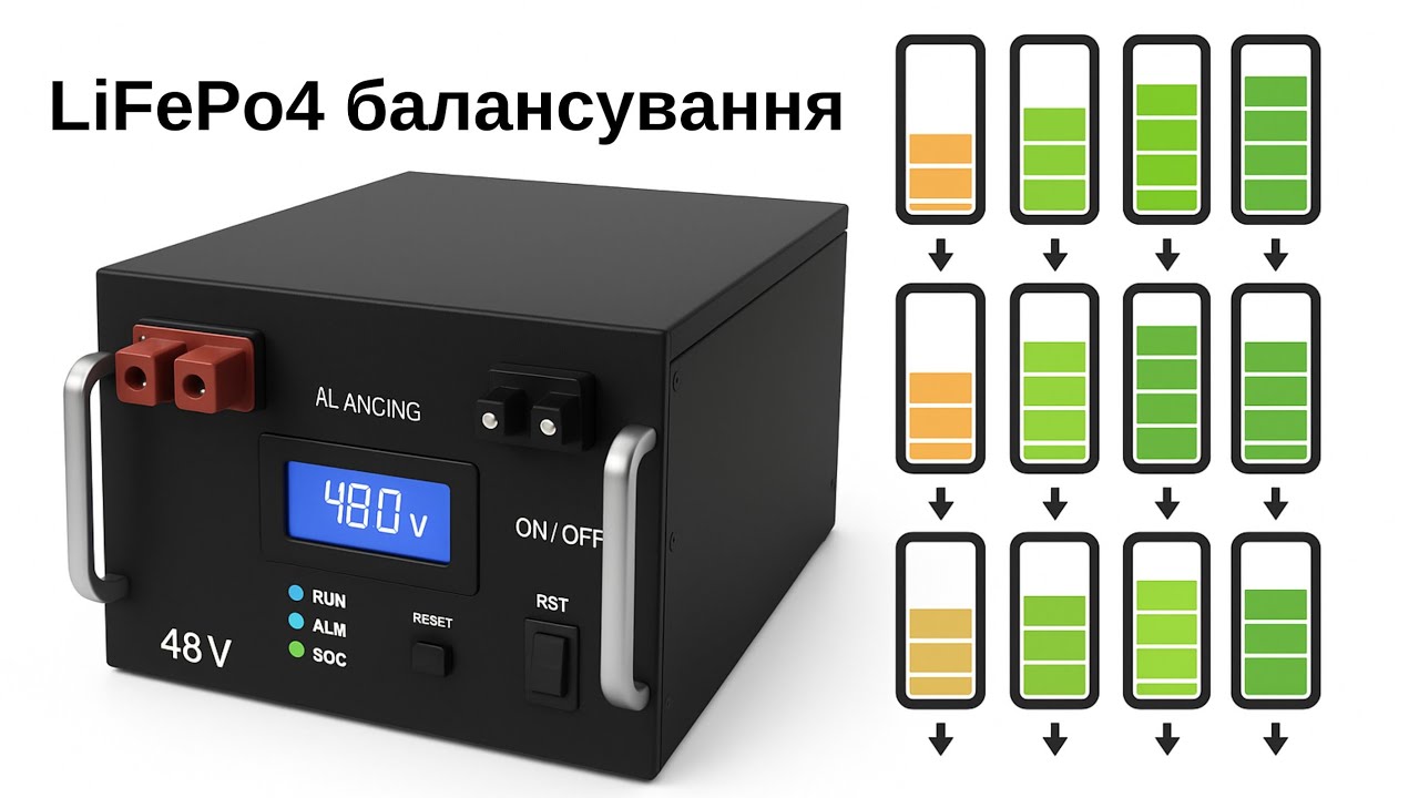 Початкове балансування нових LiFePo4 🔋 акумуляторів, або якщо великий дисбаланс по елементам
