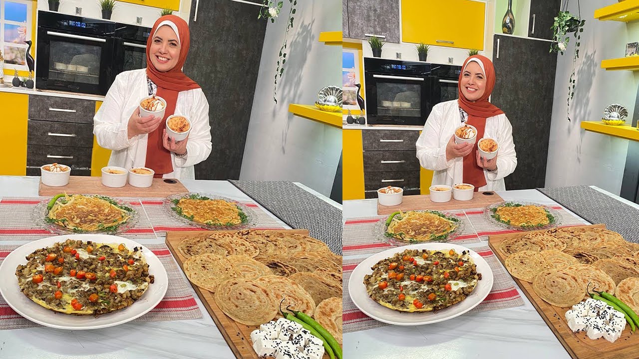 العزومة مع الشيف فاطمة أبو حاتي | خبز براتا - طاسة بيض بالباذنجان - طاسة هاش بوتيتو - جراتان مهلبية
