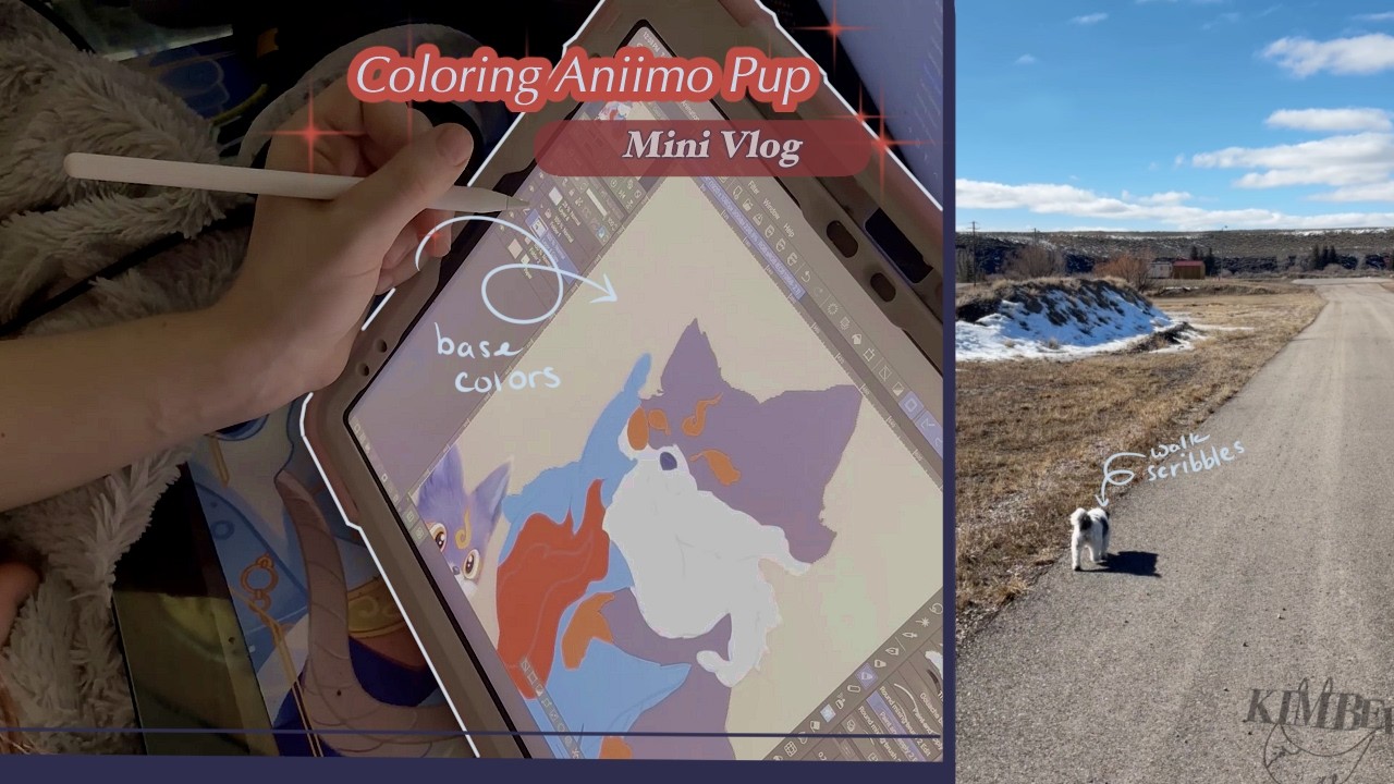 Chill Art Vlog: Coloring Aniimo Pup .✦ ݁˖ [◉&deg;] 🐶