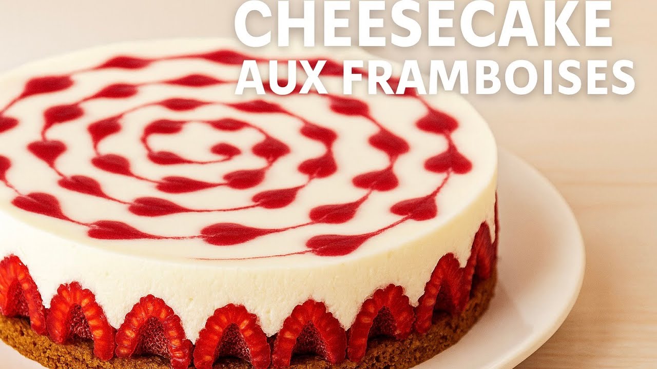 Recette du cheesecake aux framboises - sans cuisson