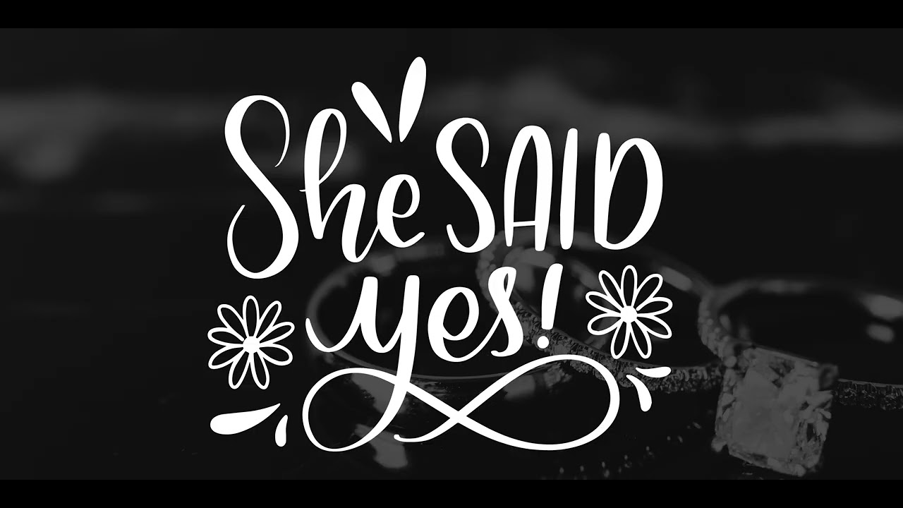 She Said Yes Screensaver | Engagement Party Banner