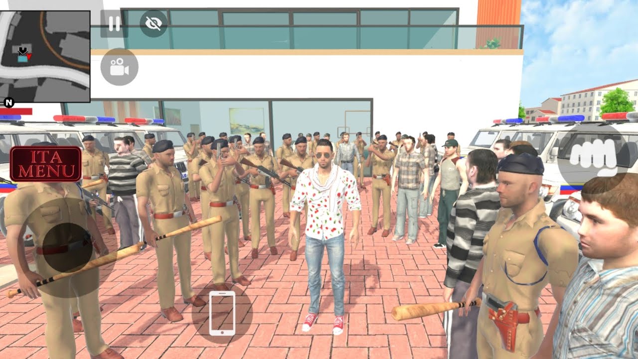 Franklin Ke Ghar Pe Police Ka Chapa! 🚨 Sab Khatam?  Indian Theft Auto Simulator #game 