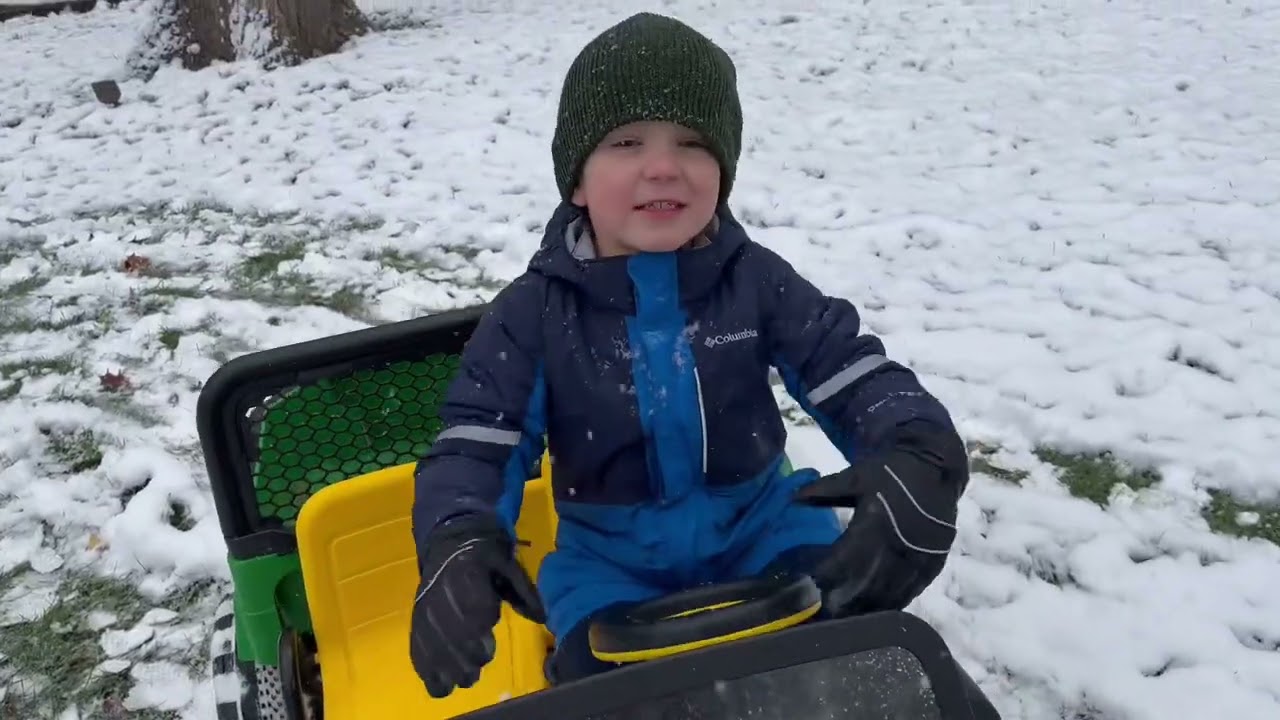 Peg Perego Gator in the snow.