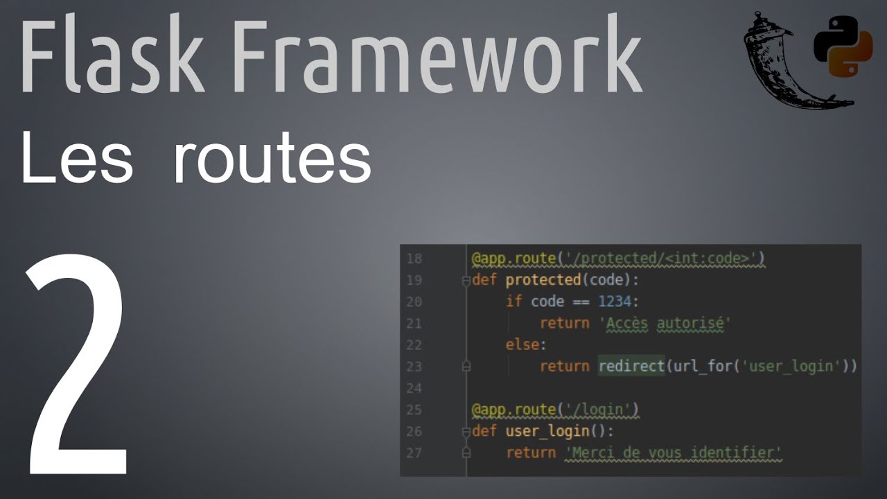Flask Framework : 2 - Les routes
