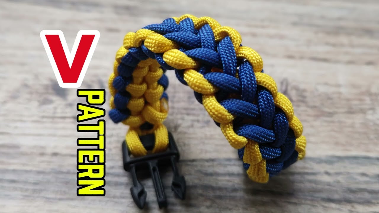 How To Make V pattern Bracelet Paracord-Tutorial Facile: Braccialetto Paracord a V #diy #bracelet