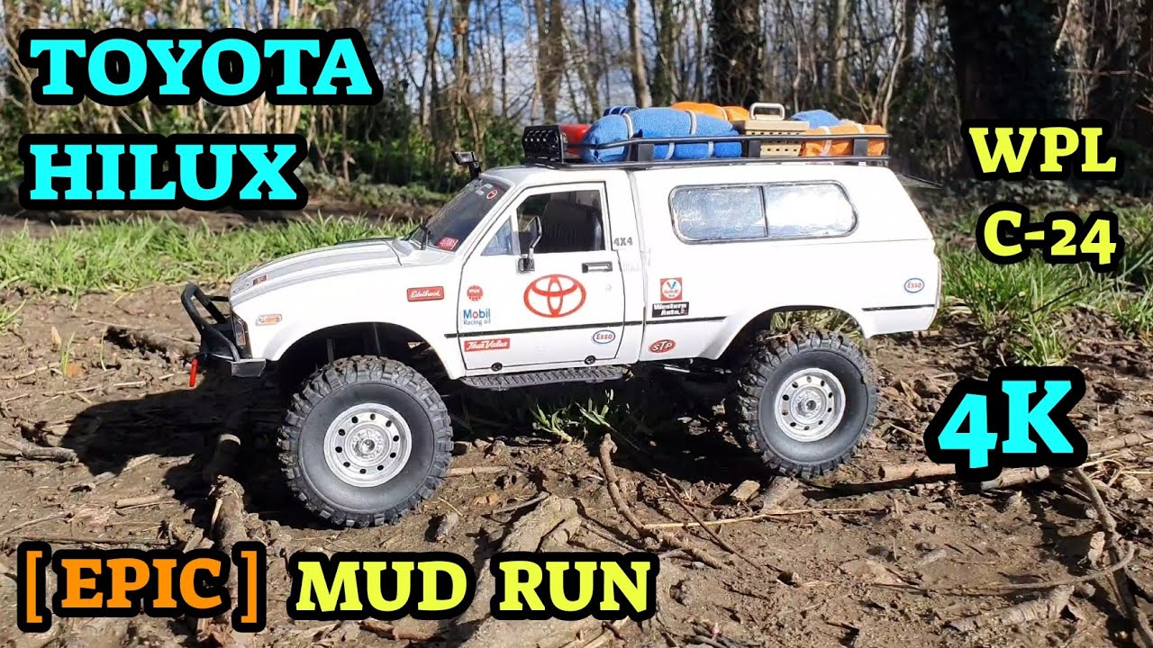 WPL EPIC TOYOTA Hilux Custom Pick-Up Truck (MUD RUN) C24-1 #wplc24 #rccar #hilux