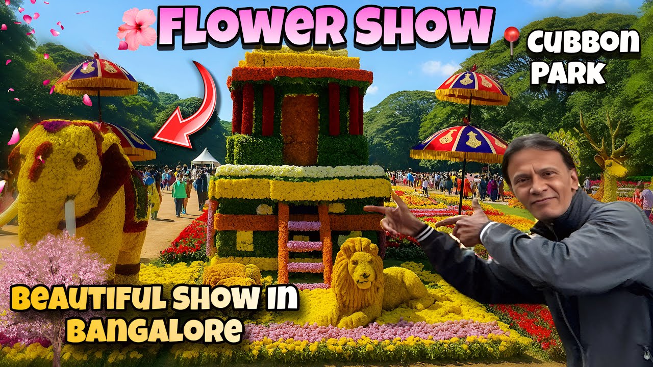 Bangalore Cubbon park flower show 2025 full detail video 🌸 Sri Chamarajendra park flower show