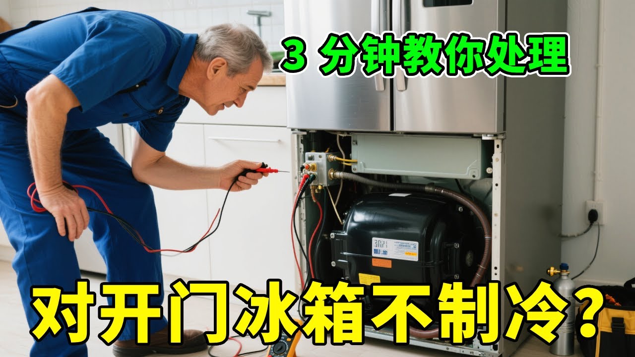 对开门冰箱不制冷？3分钟教教你维修方法，轻松搞定故障【修家电的小杰哥】# 技术分享 #家电维修