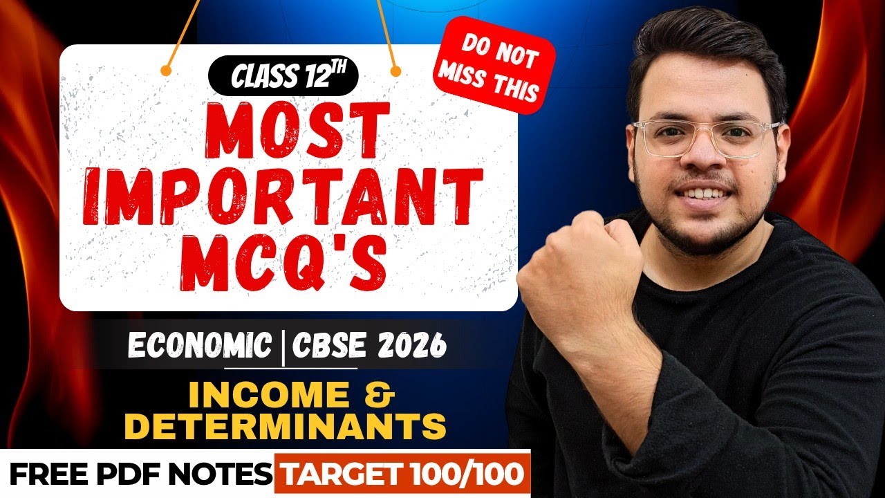 Economcis Most Important Questions | MUST WATCH | Class 12 