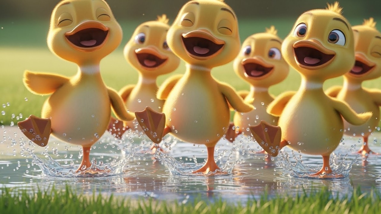 Танцующие утята в луже 🦆💦🎵 | Мультфильм для детей и весёлые приключения