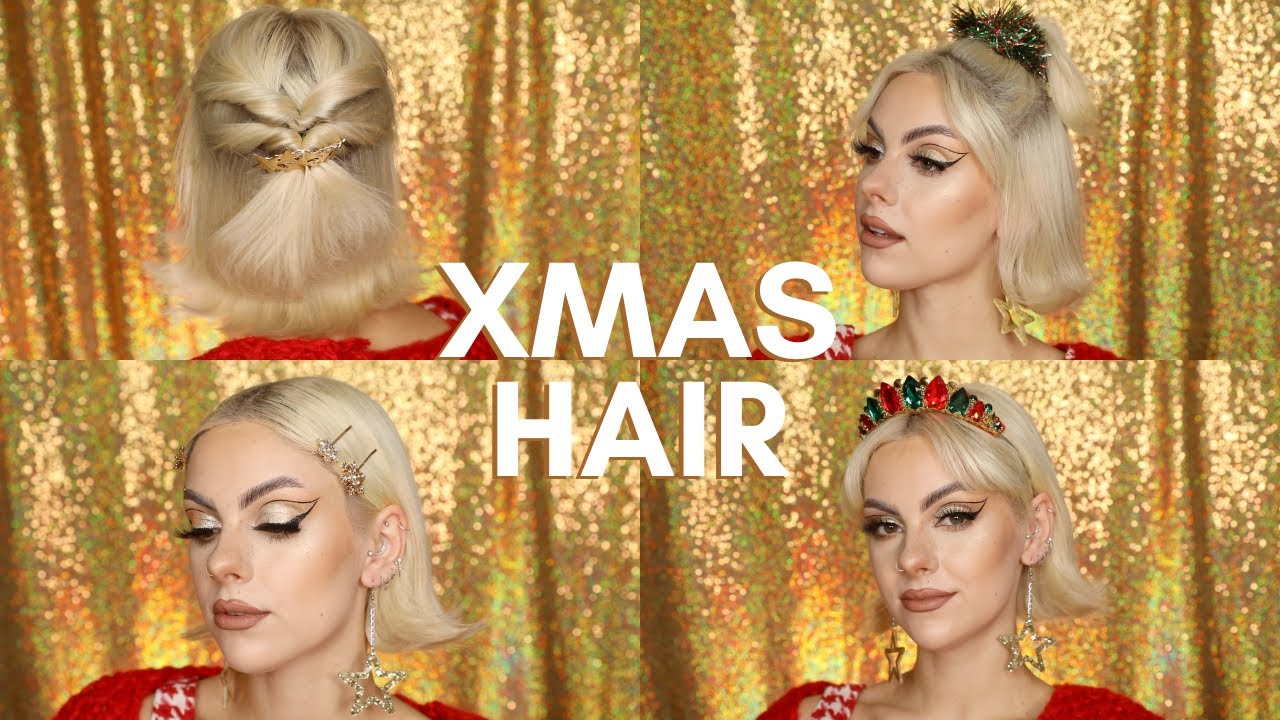Christmas Hairstyles For Short Hair EASY!